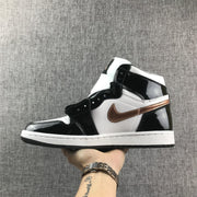 Air Jordan 1 High Black, White and Bronze Sneakers