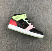 Jordan Air Jordan 1 Mid Sneakers Black Red Green Pink AV5174-076