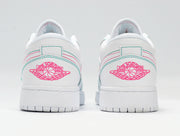 Jordan 1 Low White Pink Sneakers Style 554723-101