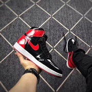 Jordan 1 High Black Red Mirror-Effect Sneakers