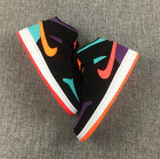 Jordan 1 Mid Multicolor Black Sneakers 554725-083