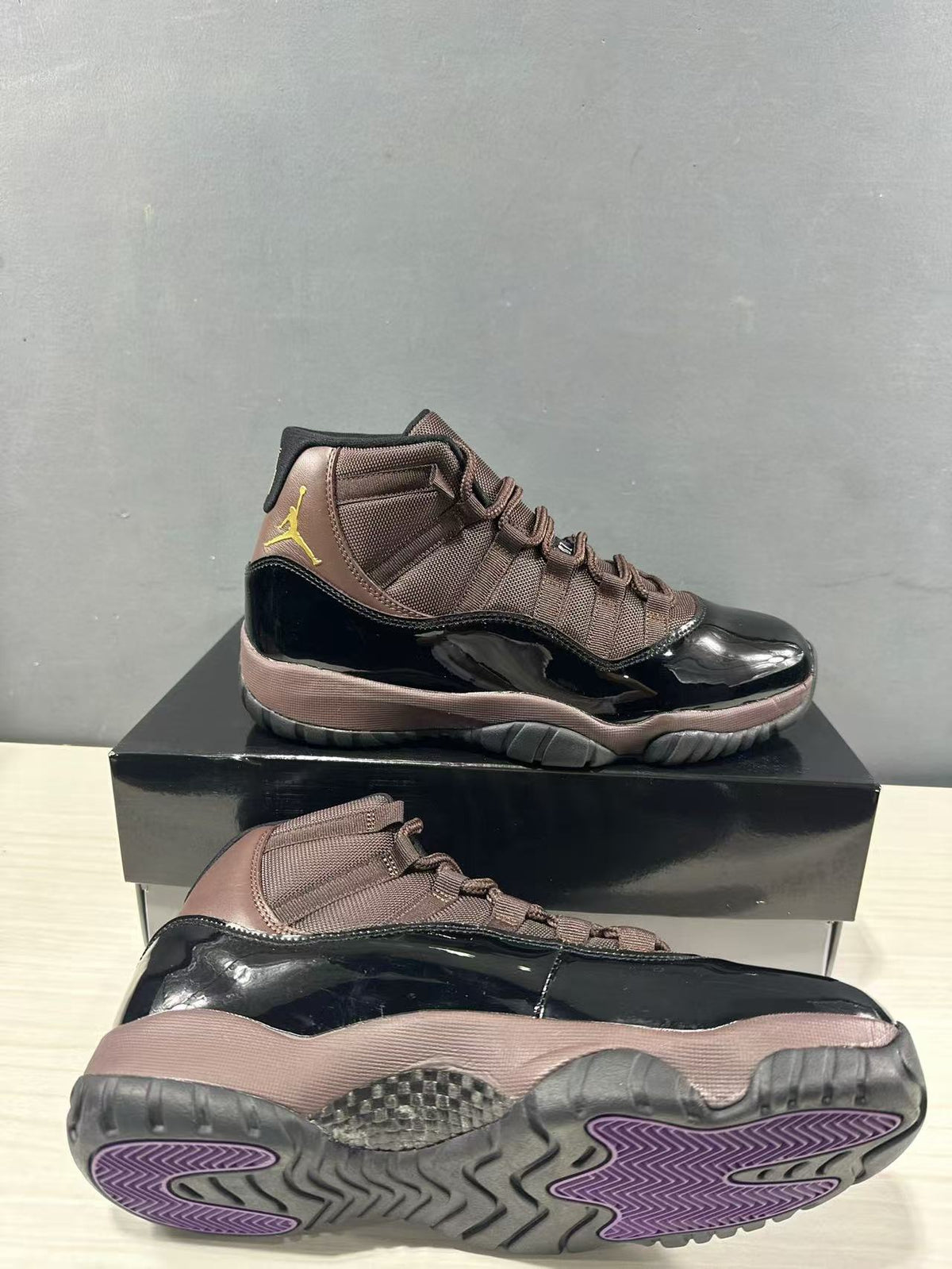 Jordan Air Jordan 11 Retro Black Bronze High-Top Sneakers