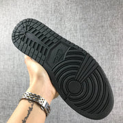 Air Jordan 1 Mid Grey and Black High-Top Sneakers
