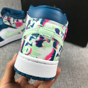 Air Jordan 1 Mid Hawaii Multicolor High-Top Sneakers