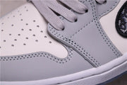 Jordan Dior x Air Jordan 1 Low Grey White Black CN8608-002