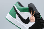 Jordan 1 Low Green Toe Sneakers Black White Green