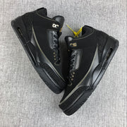 Air Jordan 3 BHM Black and Metallic Gold High-Top Sneakers