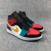 Jordan 1 Mid Multicolor High-Top Sneakers