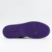Jordan 1 Low Black Purple White Sneakers 553560-501