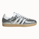 Adidas Originals Women's Silver "Metallic Snakeskin" Sambas, IH9016