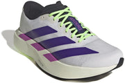 Men's Adidas Adizero EVO SL Shoes - Cloud White/Collegiate Purple/Lime Burst
