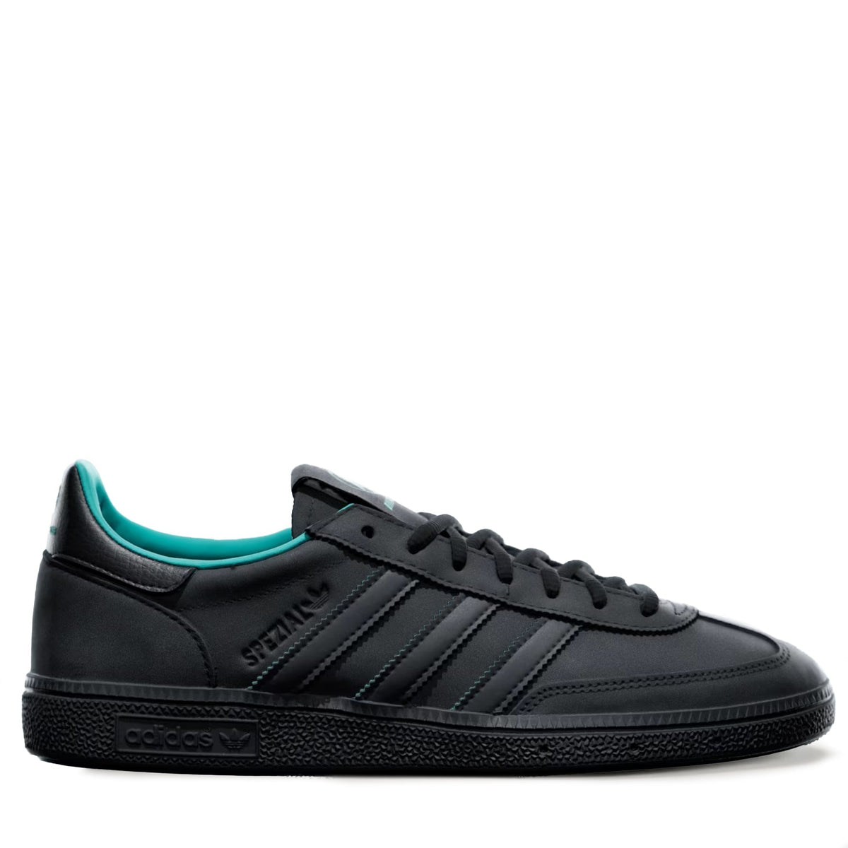 Men's Adidas Handball Spezial Mercedes - Core Black / Core Black / Semi Mint Rush