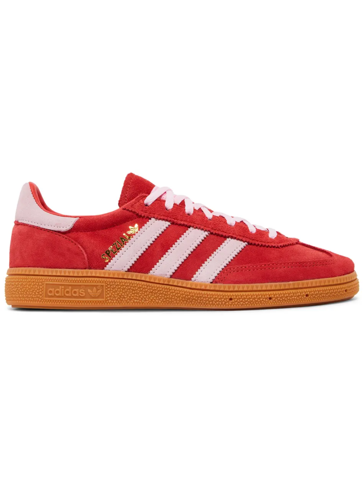 Adidas Originals Women's Bright Red/Clear Pink Handball Spezial Sneakers, IE5894